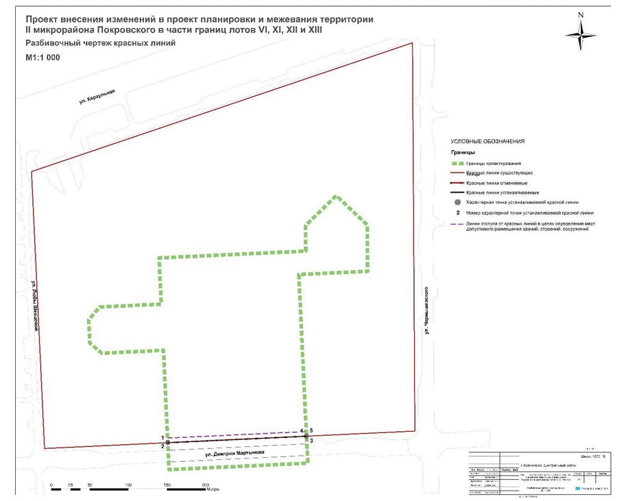 Корректировка, изменение, вынос, отмена красных линий